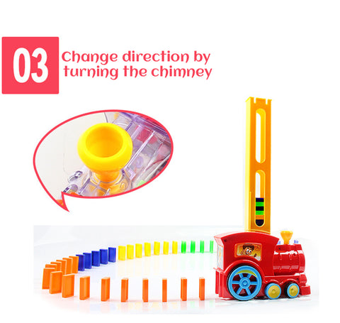 Image of AUTOMATIC DOMINO BRICK LAYING TOY TRAIN - mamyfull