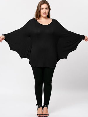 Casual t-shirt Halloween Batwing - mamyfull