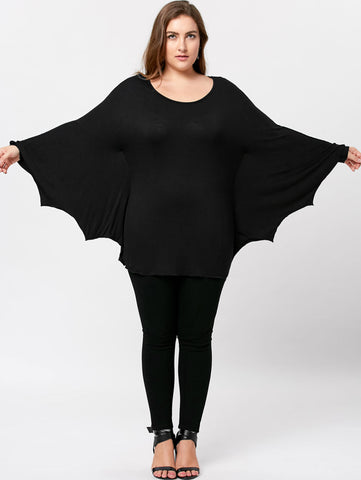 Image of Casual t-shirt Halloween Batwing - mamyfull