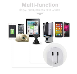 Led light with sensor and smartphone charger - mamyfull