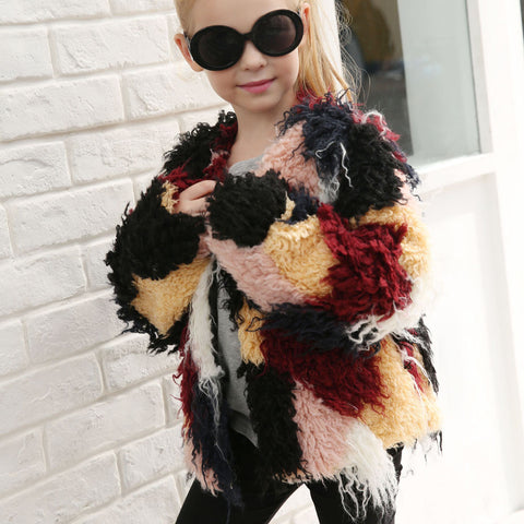 Image of Kids Baby Girls Winter Faux Fur Coat Long sleeve Jacket Thick Warm Outwear Girls Clothes drop ship - mamyfull