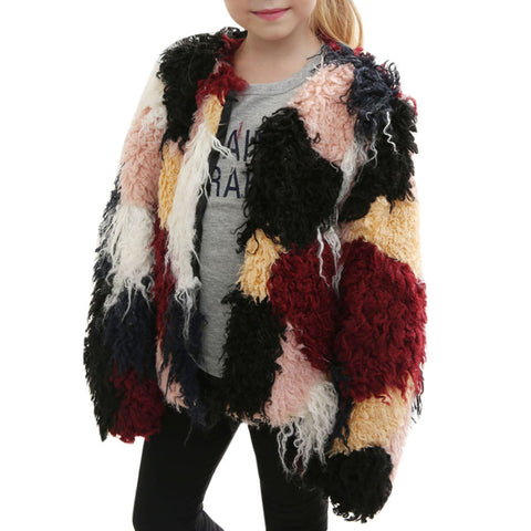 Image of Kids Baby Girls Winter Faux Fur Coat Long sleeve Jacket Thick Warm Outwear Girls Clothes drop ship - mamyfull