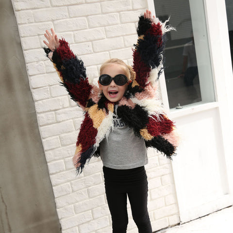 Image of Kids Baby Girls Winter Faux Fur Coat Long sleeve Jacket Thick Warm Outwear Girls Clothes drop ship - mamyfull