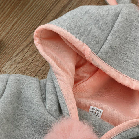 Image of 2017 Sping Autumn Winter Baby Girls Infants Kids Ball Cute Rabbit Hooded Princess Jacket Coats Outwears Gifts Roupas Casaco - mamyfull