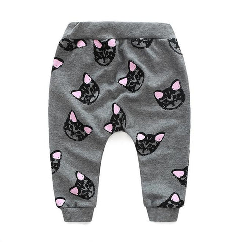 Image of Baby Kids Set Clothes Long Sleeve Cats Print Tracksuit +Pants Outfits Set - mamyfull