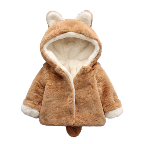 Image of Baby Infant Girls Boys Autumn Winter Hooded Coat Cloak Jacket Thick Warm Clothes - mamyfull