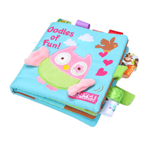 Image of Animals Owl Soft Cloth Baby Intelligence Development Learn Picture Cognize Book - mamyfull