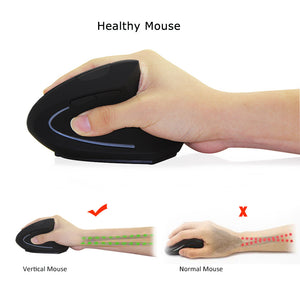 Vertical and ergonomic wireless mouse, to avoid neck pain - mamyfull