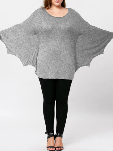 Image of Casual t-shirt Halloween Batwing - mamyfull