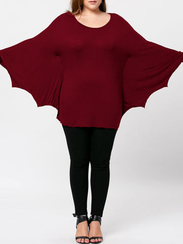 Image of Casual t-shirt Halloween Batwing - mamyfull