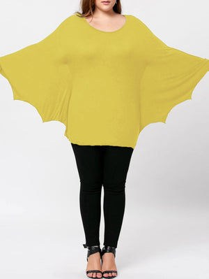 Casual t-shirt Halloween Batwing