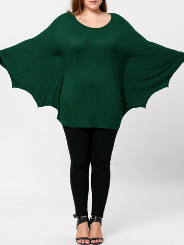 Image of Casual t-shirt Halloween Batwing - mamyfull