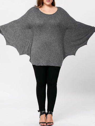 Image of Casual t-shirt Halloween Batwing - mamyfull