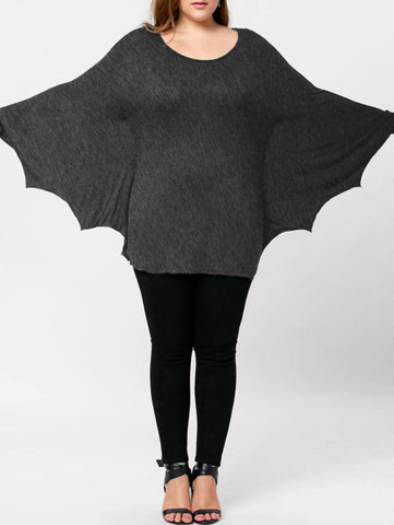 Image of Casual t-shirt Halloween Batwing - mamyfull