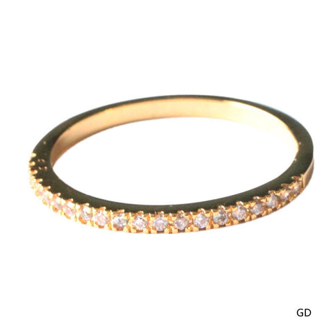 Image of Micro Pave Zircon Ring Fine Fashion Jewelry Circle Diamond Tail Ring - mamyfull