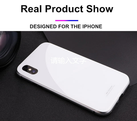 Image of Magnetic case phone cases for iPhone X 6 6S 7 8 Plus Anti-Scratch Tempered Glass Back Cover - mamyfull