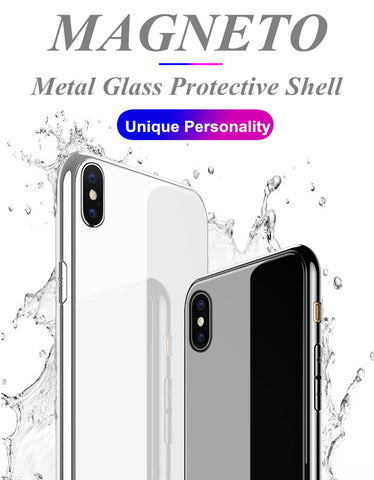 Image of Metal Magnetic Bumper Case for iPhone X 8 7 Plus - mamyfull