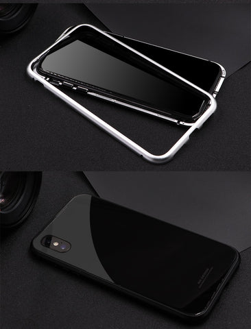 Image of Metal Magnetic Bumper Case for iPhone X 8 7 Plus - mamyfull