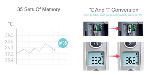 Image of Infrared baby thermometer with led - mamyfull