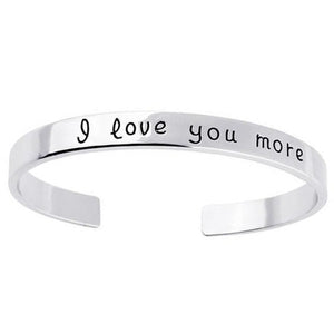 18k Gold Plated - I Love You More Bangle - mamyfull