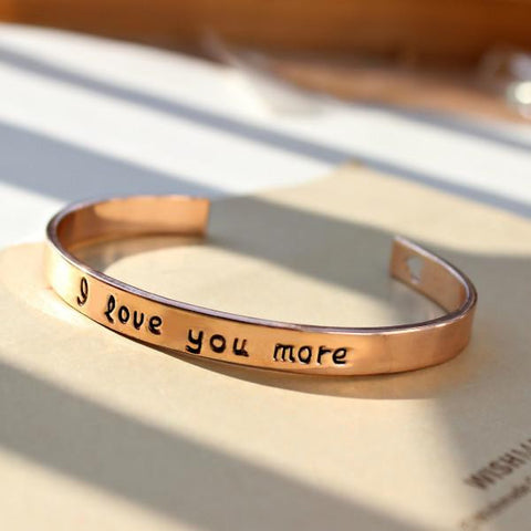 Image of 18k Gold Plated - I Love You More Bangle - mamyfull