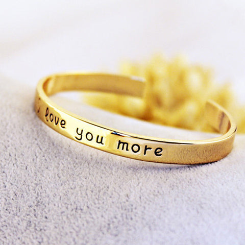 Image of 18k Gold Plated - I Love You More Bangle - mamyfull