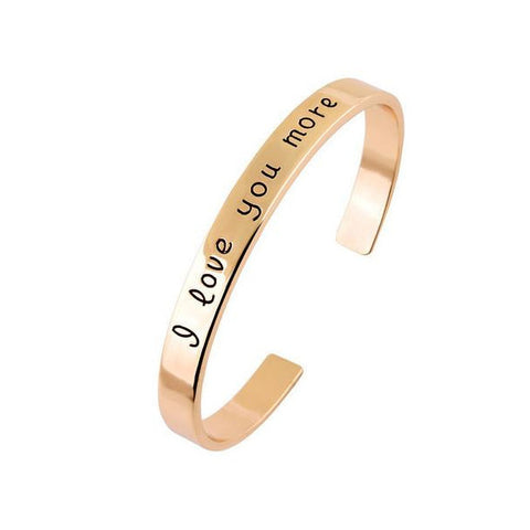 Image of 18k Gold Plated - I Love You More Bangle - mamyfull