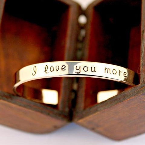 Image of 18k Gold Plated - I Love You More Bangle - mamyfull