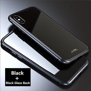 Metal Magnetic Bumper Case for iPhone X 8 7 Plus