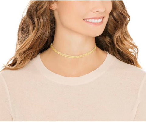 Image of Made with Swarovski Crystal Choker Necklace - Gold - mamyfull