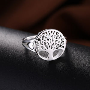 Tree of Life Ring in 18K White Gold Plated