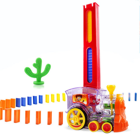 Image of AUTOMATIC DOMINO BRICK LAYING TOY TRAIN - mamyfull