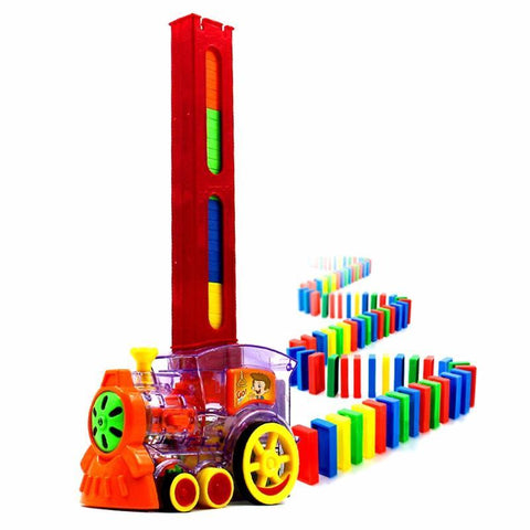 Image of AUTOMATIC DOMINO BRICK LAYING TOY TRAIN - mamyfull