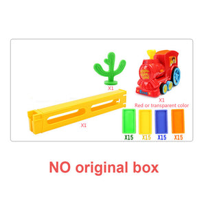 AUTOMATIC DOMINO BRICK LAYING TOY TRAIN