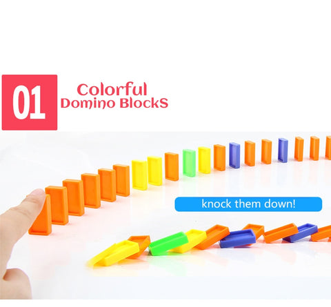 Image of AUTOMATIC DOMINO BRICK LAYING TOY TRAIN - mamyfull