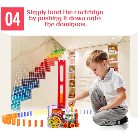 Image of AUTOMATIC DOMINO BRICK LAYING TOY TRAIN - mamyfull