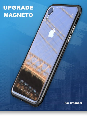 Image of Magnetic Adsorption Flip Phone Case for iPhone Xs Max XR , iphone x 6 6s 7 8 plus - mamyfull