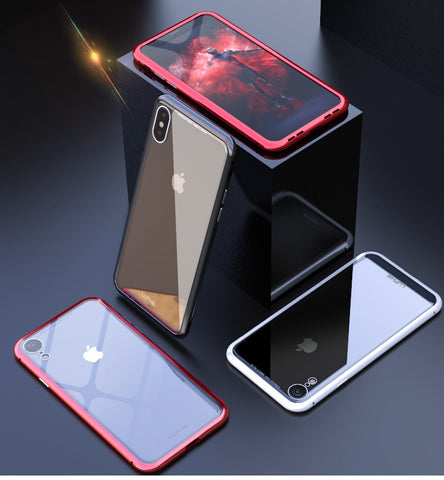 Image of Magnetic Adsorption Flip Phone Case for iPhone Xs Max XR , iphone x 6 6s 7 8 plus - mamyfull