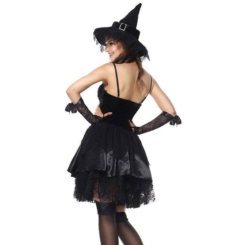 Image of Black witch dress for Halloween - mamyfull