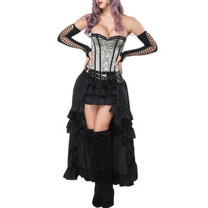 Women's dress for Halloween with printed corset - mamyfull