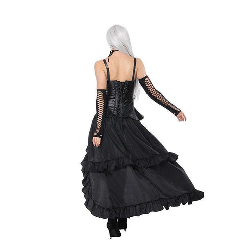 Image of Female costume for women ideal for Halloween with very gothic style - mamyfull