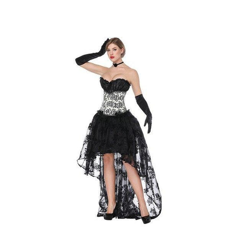 Image of Women's suit for halloween with corset and shirt - mamyfull