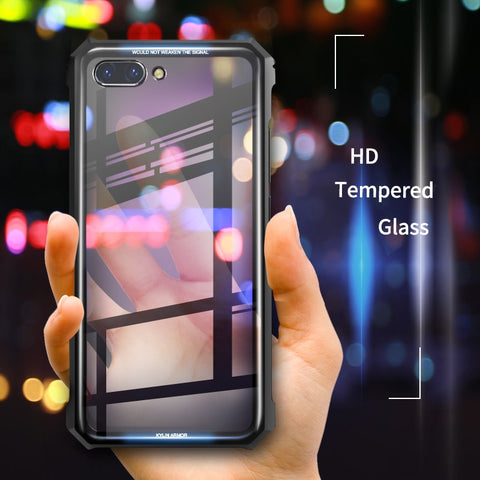 Image of Huawei Honor 10 Case Protective Cell Phone Case For Honor10 with Transparent Back Tempered Glass - mamyfull