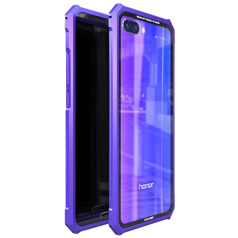 Image of Huawei Honor 10 Case Protective Cell Phone Case For Honor10 with Transparent Back Tempered Glass - mamyfull