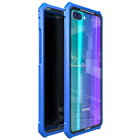 Image of Huawei Honor 10 Case Protective Cell Phone Case For Honor10 with Transparent Back Tempered Glass - mamyfull